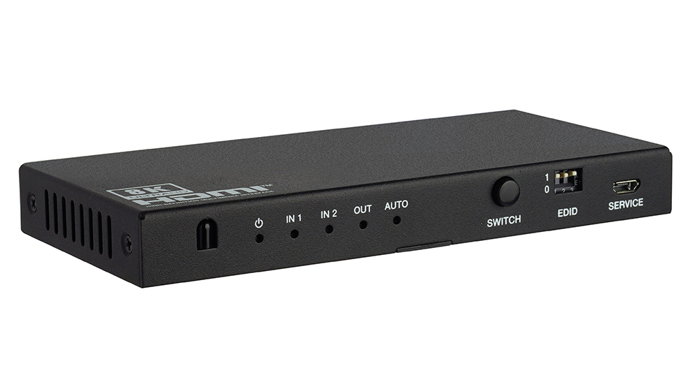 KanexPro 2x1 HDMI 8k switch met audio voorkant