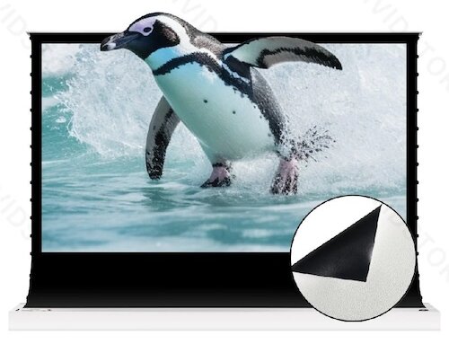Vividstorm 160 inch vloerstaand gemotoriseerd scherm voor normale projector, wit