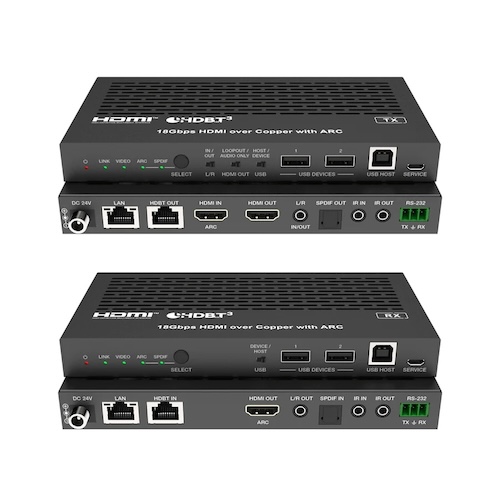 DVDO HDMI HDBaseT extender met LAn en eARC zender en ontvanger
