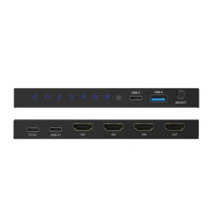 8K 4x1 Switcher with 1 USB-C + 3 HDMI Inputs voorkant