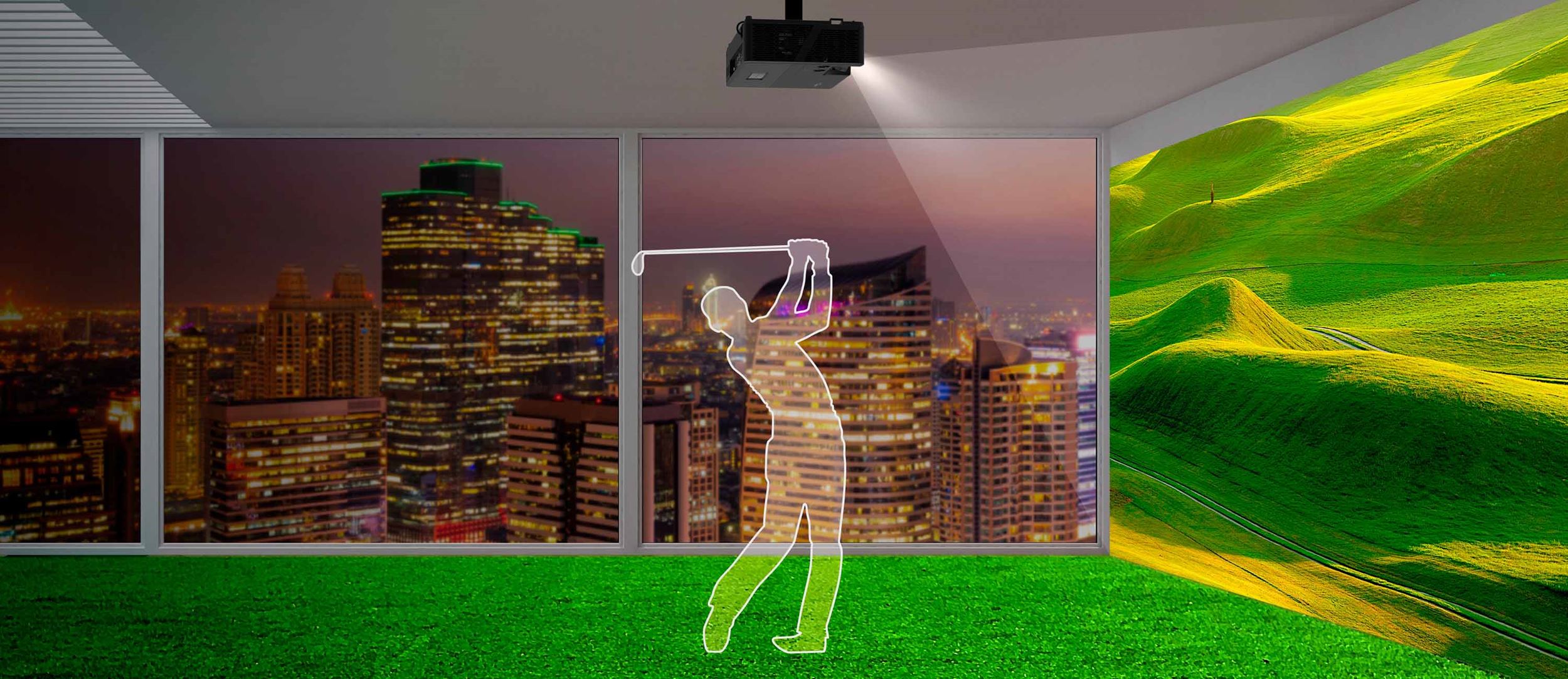 GolfSIM Golf SIM beeldmodus