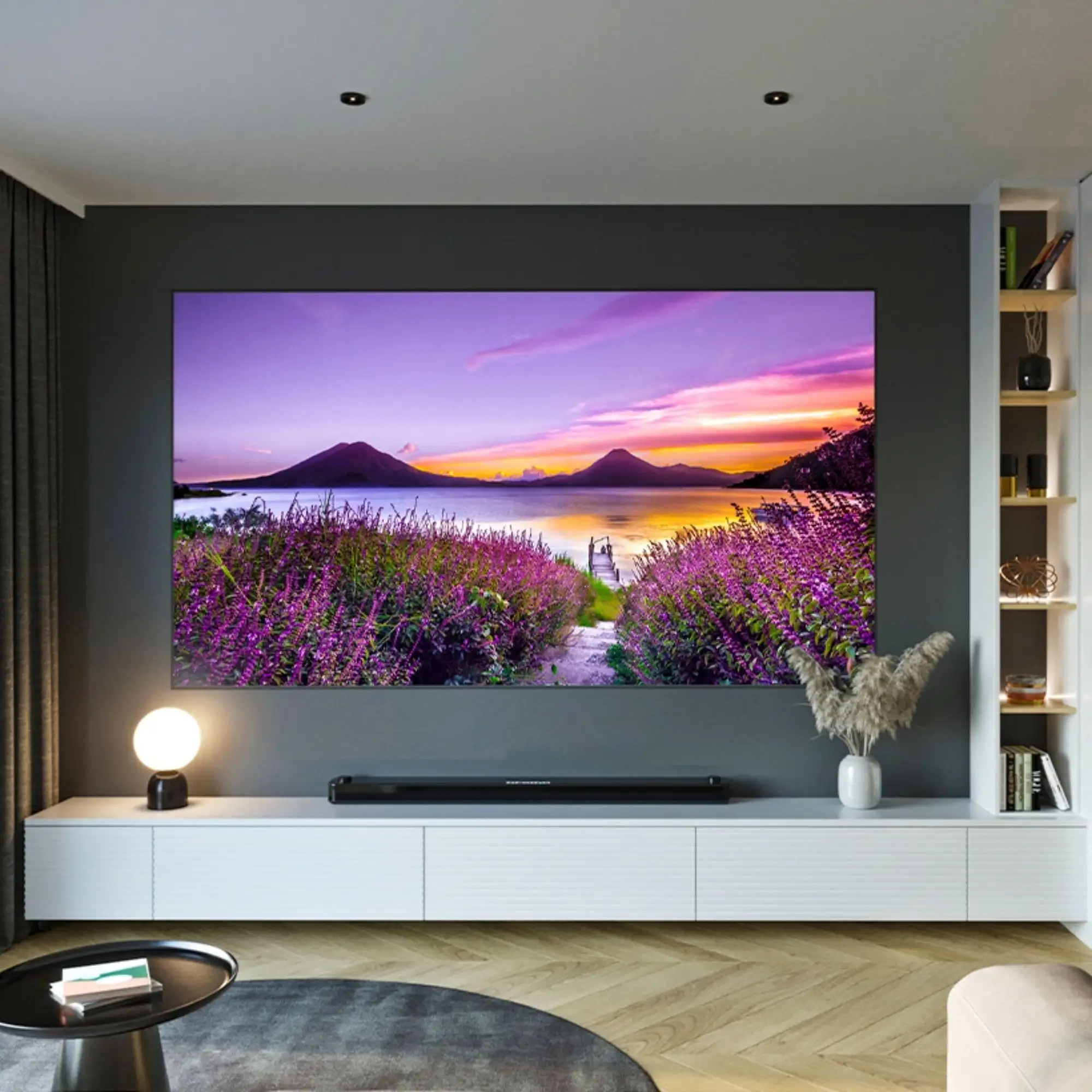 ALR 100 inch frame scherm situatiefoto