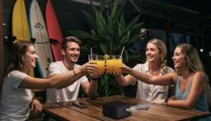 Optoma Photon Life sfeerfoto met vriendengroep