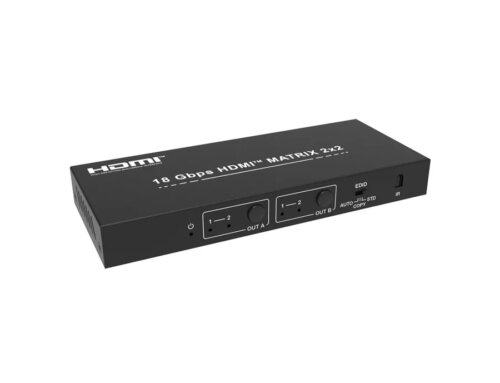 DVDO 2×2 HDMI 4K60Hz matrix switch met HDR en audio uitgangen € 189,-
